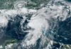 NOAA GOES-East satellite image of Hurricane Elsa as it moves up Florida’s west coast on July 6, 2021. (NOAA)