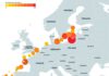 Karte zur Verbreitung der Mikroplastik-Proben. Grafik: The Ocean Race