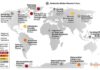 Tipping points world map. Figure by Biermann/PIK, based on Armstrong McKay et al, 2020