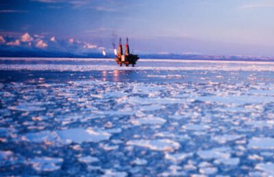 Groups File First Environmental Lawsuit Vs. New Trump Administration, Challenging Illegal Order to Undo Ocean Protections from Offshore Drilling 1 Offshore Platform in the Sea Ice - Photo: Bureau of Safety and Environmental Enforcement BSEE/ Public Domain Work