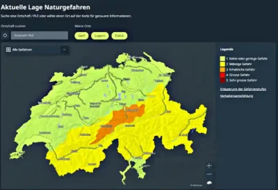 Bund aktualisiert Naturgefahrenportal 1 Naturgefahrenportal www.naturgefahren.ch